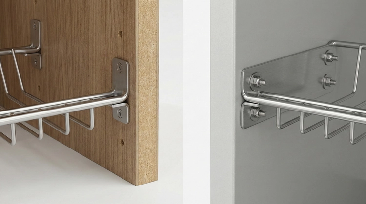 تفاوت نصب آبچکان داخل کابینت در MDF و کابینت فلزی