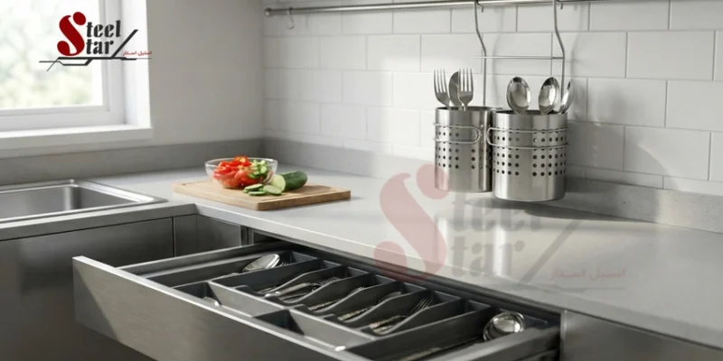 مقایسه جا قاشقی کابینتی داخل کشو با جا قاشقی آویز در آشپزخانه