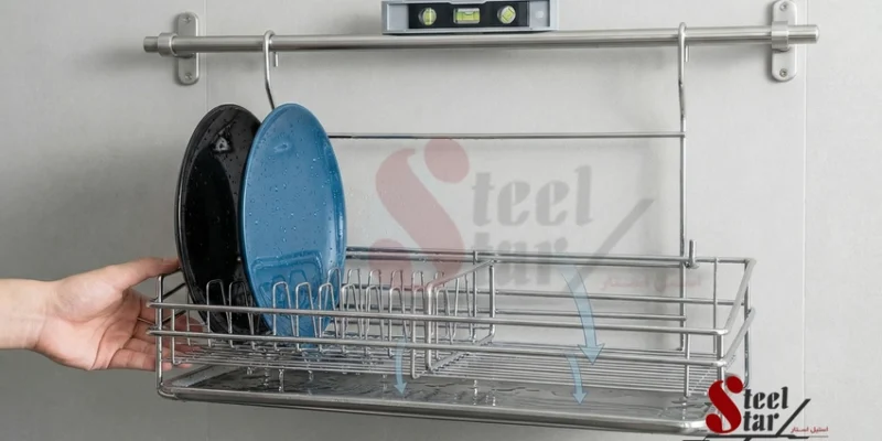 نصب آبچکان آویز ، تراز سینی، جلوگیری از چکه