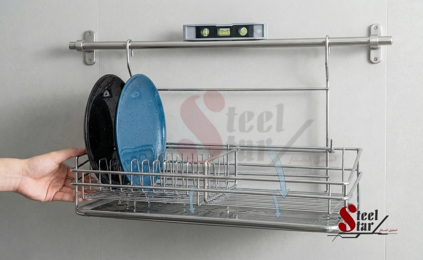 نصب آبچکان آویز ، تراز سینی، جلوگیری از چکه