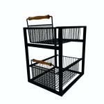 نظم‌دهنده کابینت مدل دو طبقه کشویی فلزی نمای راست مایل