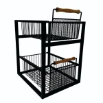 نظم‌دهنده کابینت مدل دو طبقه کشویی فلزی نمای چپ مایل