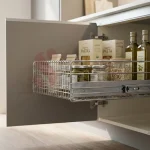 سبد سوپری ریلی داخل کابینت با ریل ساچمه ای و حرکت کشویی